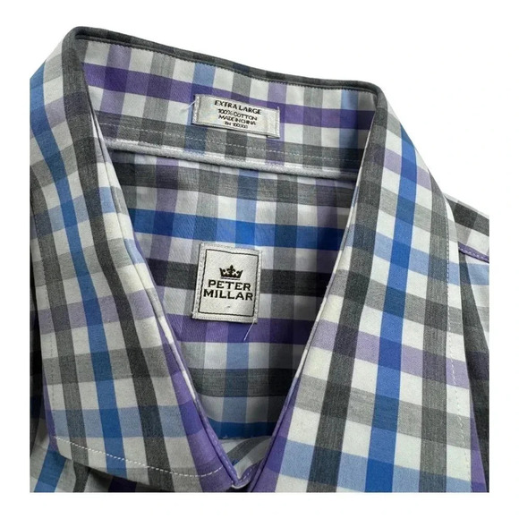 Peter Millar Gingham Button Down Long Sleeve Shirt - Picture 4 of 8